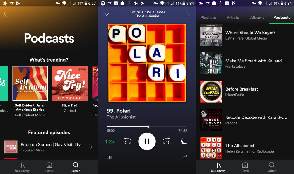 Podcast app play next spotify subscription